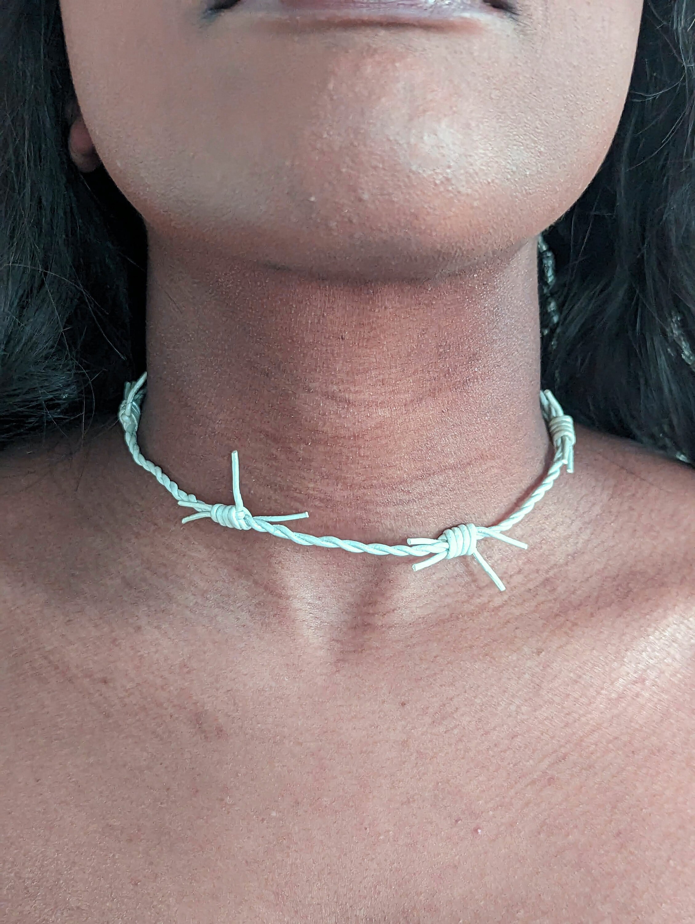 Collana girocollo di spine gotiche Unisex da donna 20 pollici di filo spinato Hip Hop, gioielli Punk orecchini regalo bracciali alla moda in lega