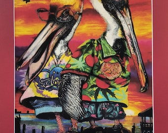 Biloxi Love: A print of the original piece of artwork measuring 20" x 16" matted.