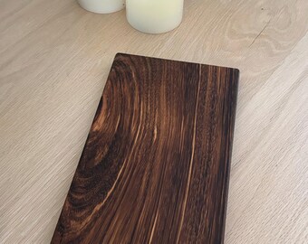 Zebra wood cheese serving board