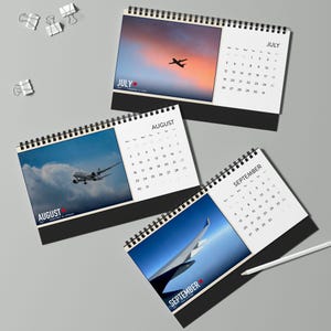 Calendario da scrivania fotografico di aerei 2027, regalo per appassionati di aviazione, regalo per piloti immagine 6