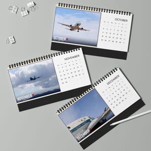 Calendario da scrivania fotografico di aerei 2027, regalo per appassionati di aviazione, regalo per piloti immagine 7
