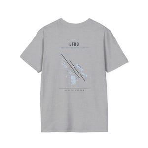 Individuell gestaltbares T-Shirt mit Flughafen-Startbahnkarte, ICAO-Code-Flugplatzlayout-T-Shirt (personalisiert) Bild 7
