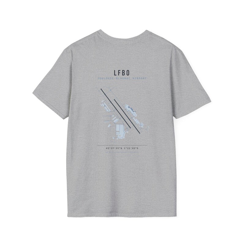 Individuell gestaltbares T-Shirt mit Flughafen-Startbahnkarte, ICAO-Code-Flugplatzlayout-T-Shirt (personalisiert) Bild 7