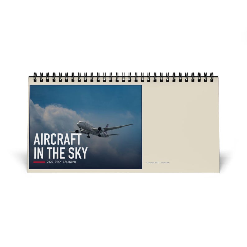Calendario da scrivania fotografico di aerei 2027, regalo per appassionati di aviazione, regalo per piloti immagine 1