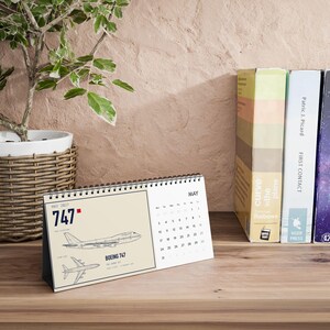 2027 Airliner Blueprint Desk Calendar, Pilot Gift, Aviation Lover Present image 9