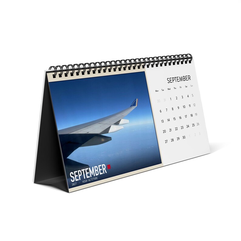 Calendario da scrivania fotografico di aerei 2027, regalo per appassionati di aviazione, regalo per piloti immagine 3