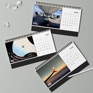 Calendario da scrivania fotografico di aerei 2027, regalo per appassionati di aviazione, regalo per piloti immagine 5