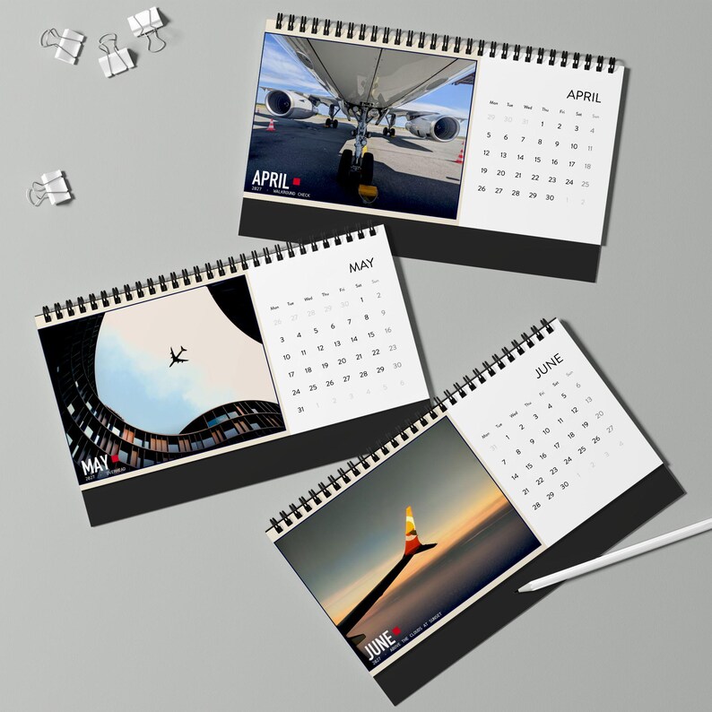 Calendario da scrivania fotografico di aerei 2027, regalo per appassionati di aviazione, regalo per piloti immagine 5