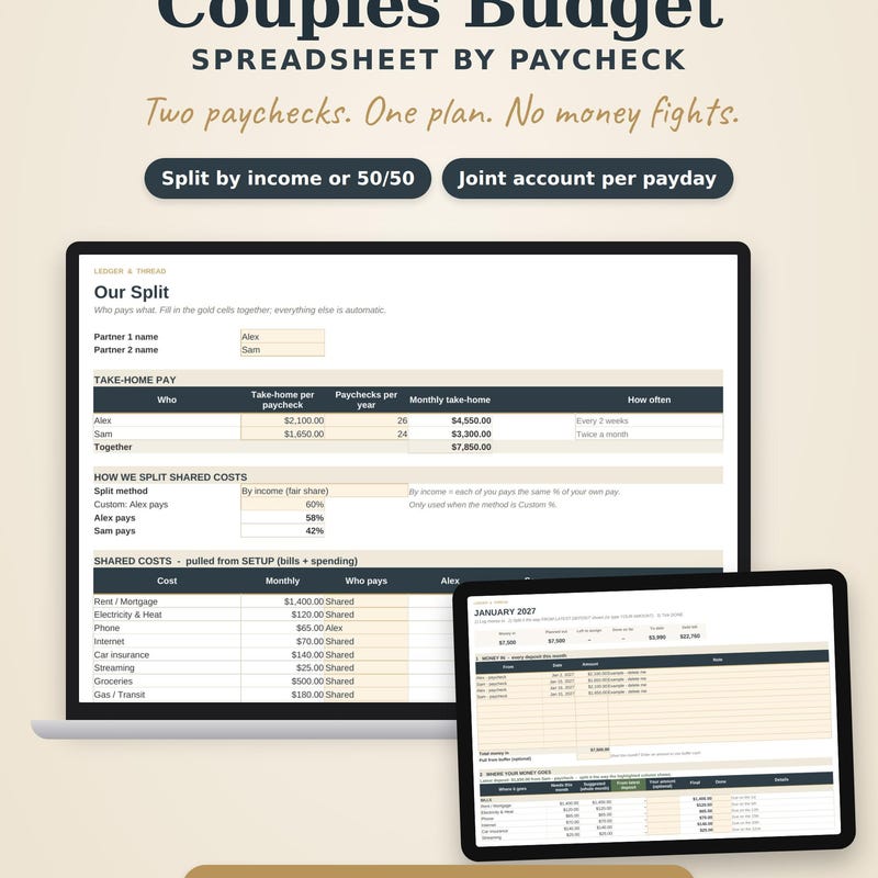 Joint Account Tracker - Etsy
