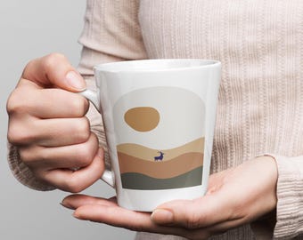 Goat in Dunes Latte mug