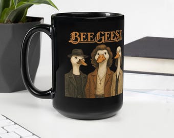 BeGeese Ceramic Mug: Musical Flock Goose Art (11 oz or 15 oz)