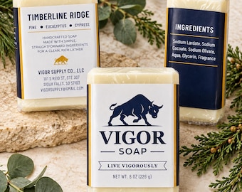 Timberline Ridge 8 oz Handcrafted Bar Soap – Pine, Eucalyptus & Cypress