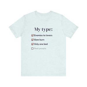 Funny Book Lover T-Shirt, Enemies to Lovers Trope Tee, Bookworm Gift image 4