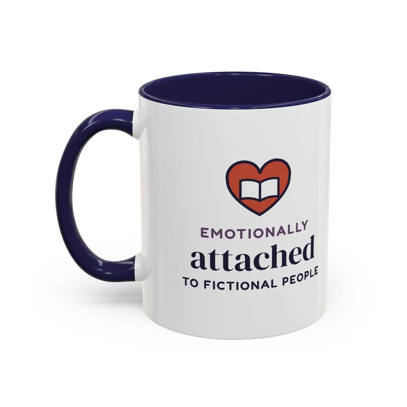 Emotionally Attached to Fictional People Mug, Book Lover Gift, Reader Coffee Cup image 9