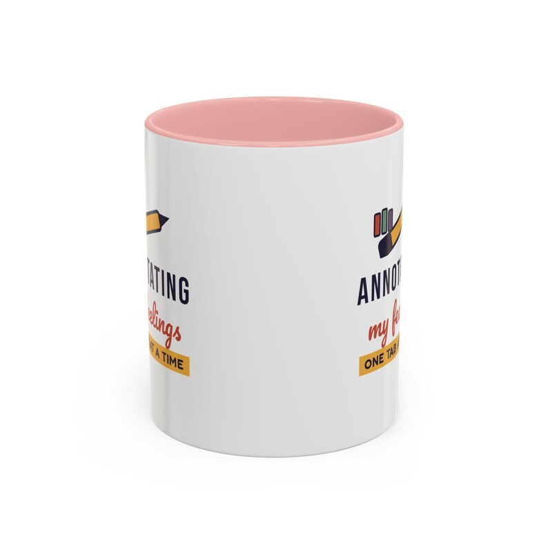 Taza "Anotando mis sentimientos", taza de café para amantes de los libros, regalo literario para lectores, taza para ratones de biblioteca. imagen 14