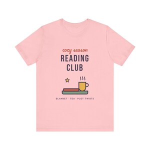 Cozy Season Reading Club Shirt, Book Lover Gift, Tea & Plot Twists Tee image 6