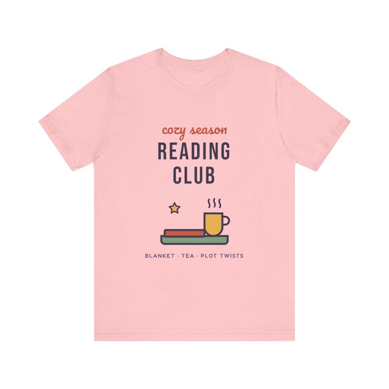 Cozy Season Reading Club Shirt, Book Lover Gift, Tea & Plot Twists Tee image 6