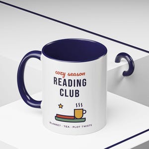 Cozy Season Reading Club Mug, Book Lover Gift, Plot Twist Design (11 oz Ceramic) image 12