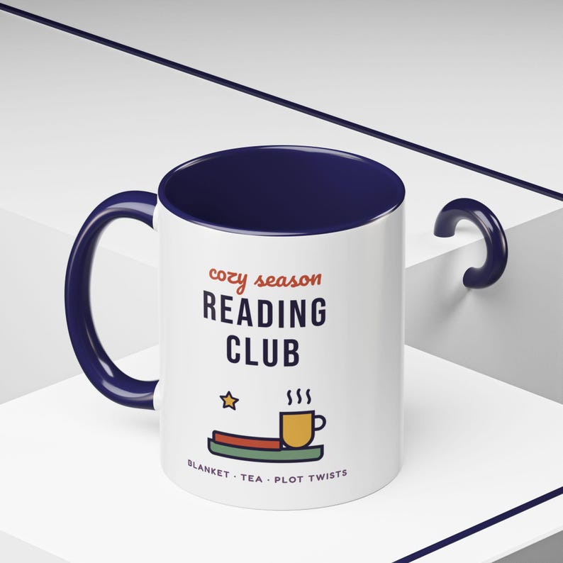 Cozy Season Reading Club Mug, Book Lover Gift, Plot Twist Design (11 oz Ceramic) image 12
