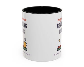 Cozy Season Reading Club Mug, Book Lover Gift, Plot Twist Design (11 oz Ceramic)