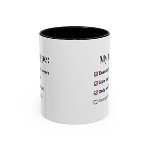 Book Lover Mug, Trope Checklist Coffee Cup, Reader Gift (11 oz) image 2
