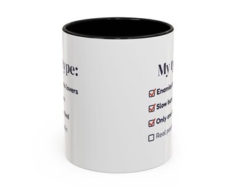 Book Lover Mug, Trope Checklist Coffee Cup, Reader Gift (11 oz)