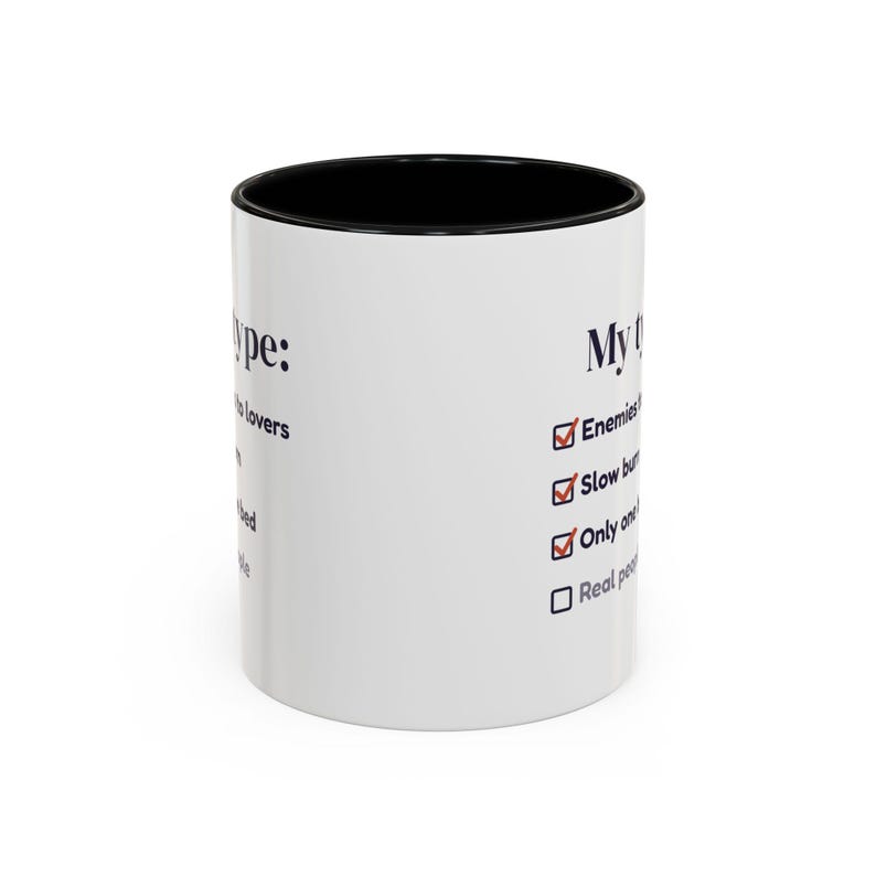 Book Lover Mug, Trope Checklist Coffee Cup, Reader Gift (11 oz) image 2