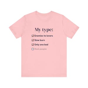 Funny Book Lover T-Shirt, Enemies to Lovers Trope Tee, Bookworm Gift image 6