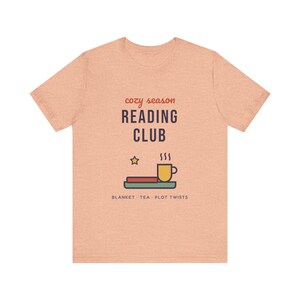 Cozy Season Reading Club Shirt, Book Lover Gift, Tea & Plot Twists Tee image 3