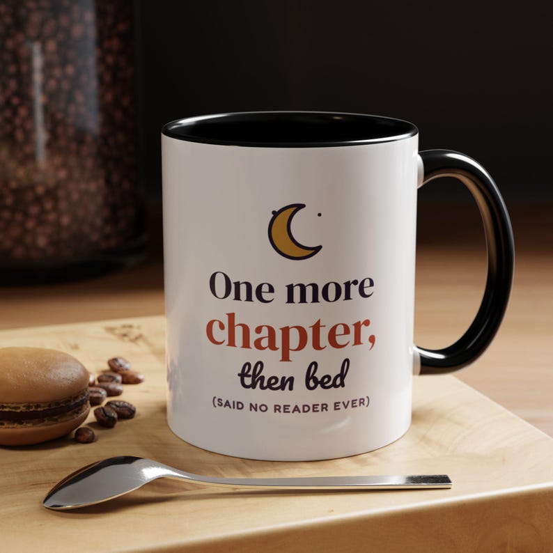 One More Chapter Then Bed Mug, Book Lover Coffee Mug, Bookish Gift for Reader, Bookworm Cup image 5