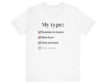 Funny Book Lover T-Shirt, Enemies to Lovers Trope Tee, Bookworm Gift