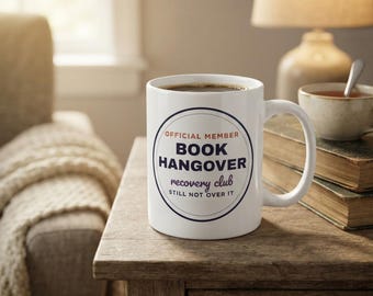 Book Hangover Recovery Club Mug, Book Lover Gift, Reader Coffee Cup