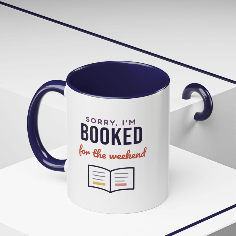 Booked for the Weekend Mug, Book Lover Coffee Mug, Bookish Gift for Reader, Bookworm Cup image 12
