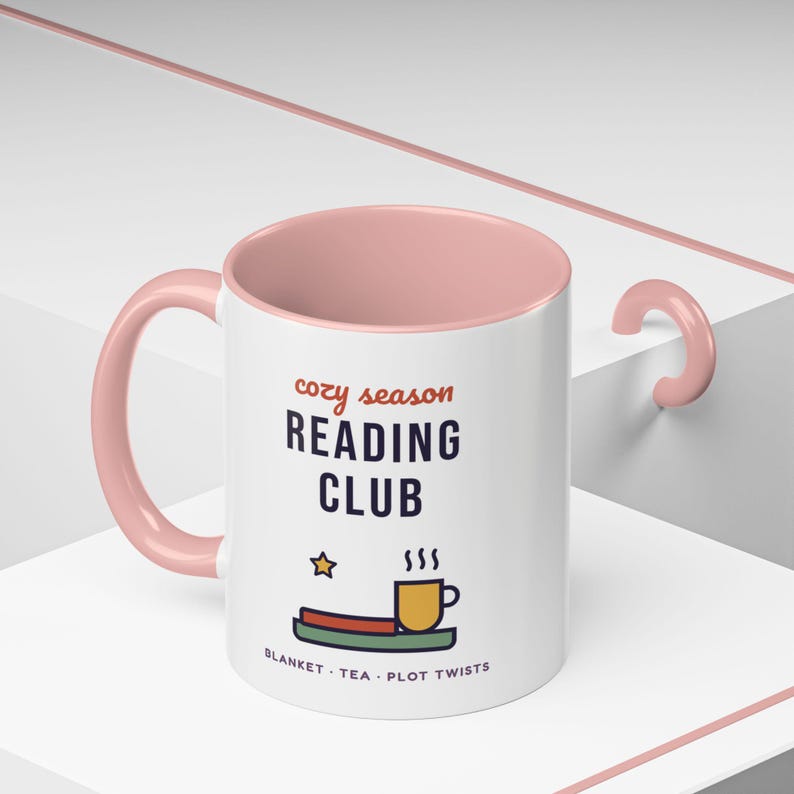 Cozy Season Reading Club Mug, Book Lover Gift, Plot Twist Design (11 oz Ceramic) image 18