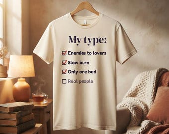 Funny Book Lover T-Shirt, Enemies to Lovers Trope Tee, Bookworm Gift