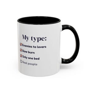 Book Lover Mug, Trope Checklist Coffee Cup, Reader Gift (11 oz) image 3