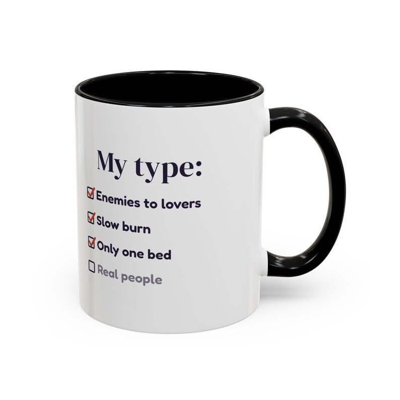 Book Lover Mug, Trope Checklist Coffee Cup, Reader Gift (11 oz) image 3