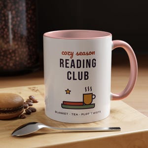 Cozy Season Reading Club Mug, Book Lover Gift, Plot Twist Design (11 oz Ceramic) image 17