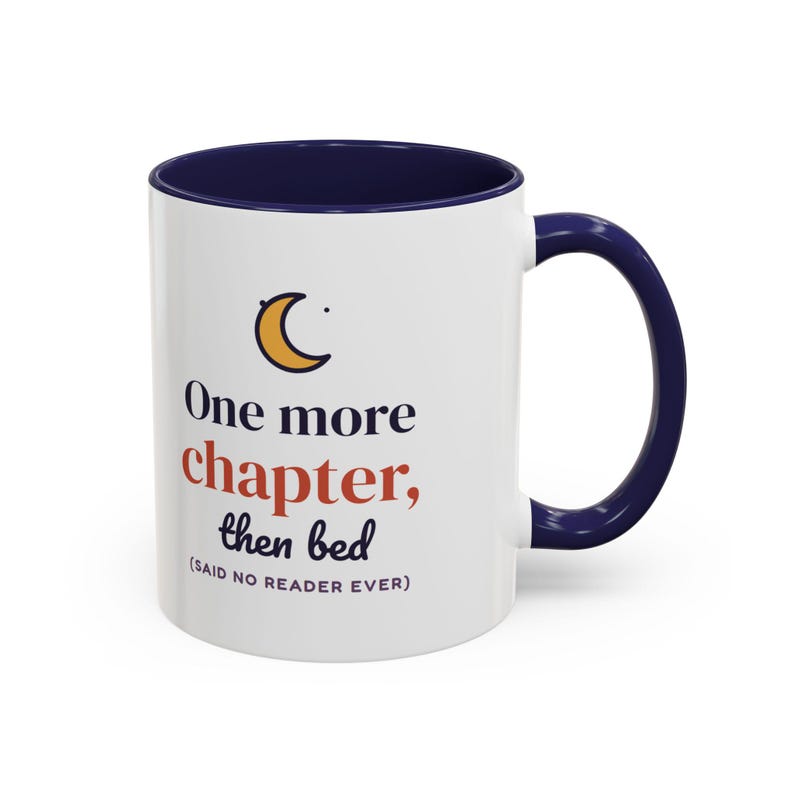 One More Chapter Then Bed Mug, Book Lover Coffee Mug, Bookish Gift for Reader, Bookworm Cup image 8