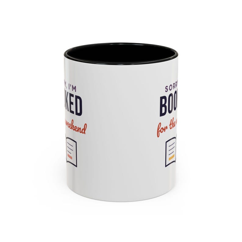 Booked for the Weekend Mug, Book Lover Coffee Mug, Bookish Gift for Reader, Bookworm Cup image 1