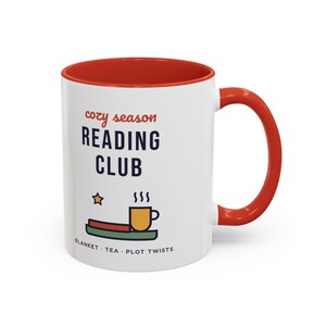 Cozy Season Reading Club Mug, Book Lover Gift, Plot Twist Design (11 oz Ceramic) image 20