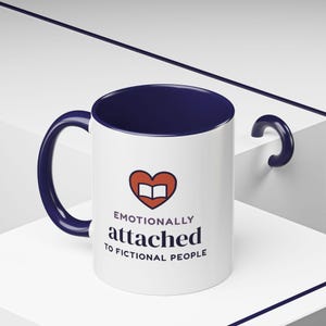 Emotionally Attached to Fictional People Mug, Book Lover Gift, Reader Coffee Cup image 12