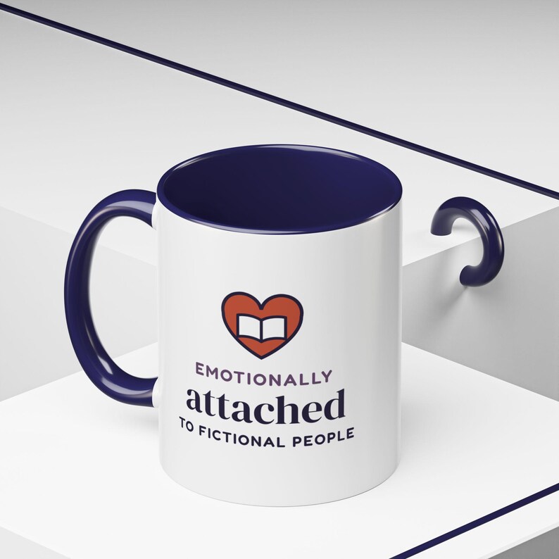 Emotionally Attached to Fictional People Mug, Book Lover Gift, Reader Coffee Cup image 12