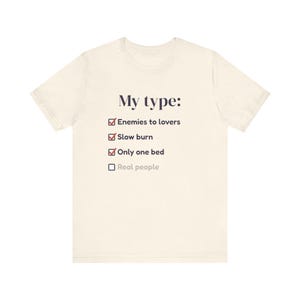 Funny Book Lover T-Shirt, Enemies to Lovers Trope Tee, Bookworm Gift image 2