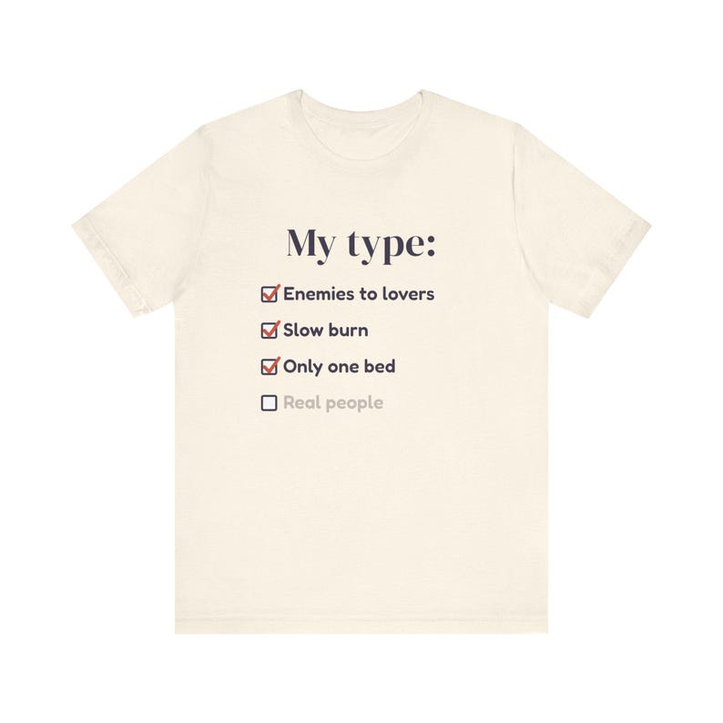 Funny Book Lover T-Shirt, Enemies to Lovers Trope Tee, Bookworm Gift image 2