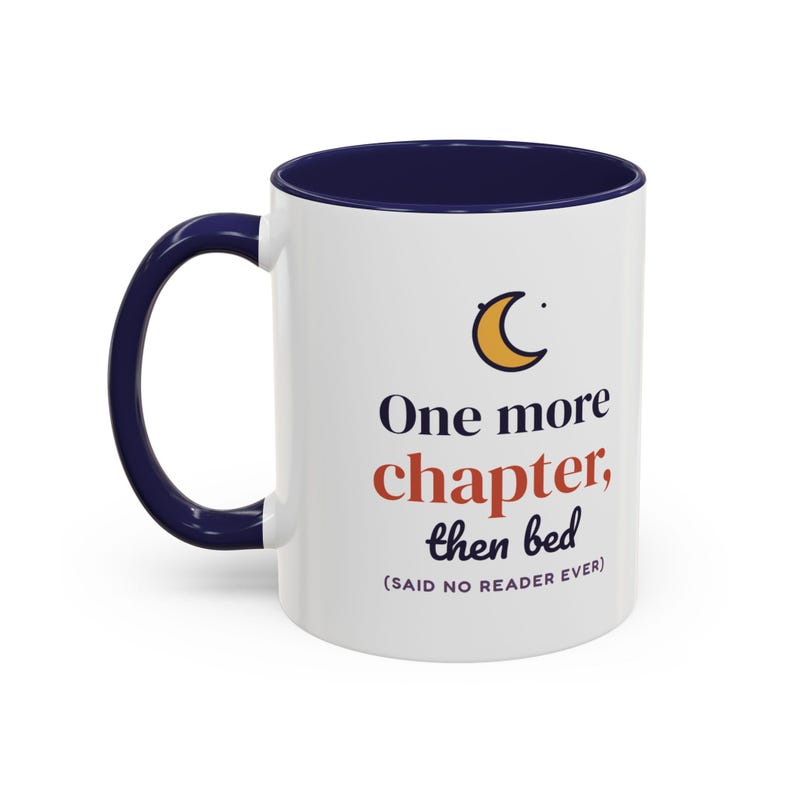 One More Chapter Then Bed Mug, Book Lover Coffee Mug, Bookish Gift for Reader, Bookworm Cup image 9
