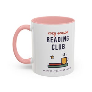 Cozy Season Reading Club Mug, Book Lover Gift, Plot Twist Design (11 oz Ceramic) image 15