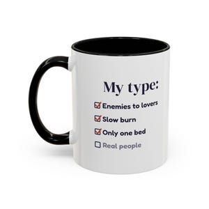Book Lover Mug, Trope Checklist Coffee Cup, Reader Gift (11 oz) image 4