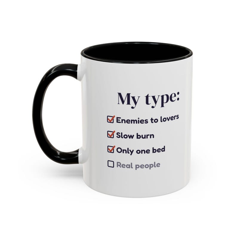 Book Lover Mug, Trope Checklist Coffee Cup, Reader Gift (11 oz) image 4