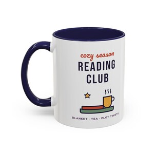 Cozy Season Reading Club Mug, Book Lover Gift, Plot Twist Design (11 oz Ceramic) image 9